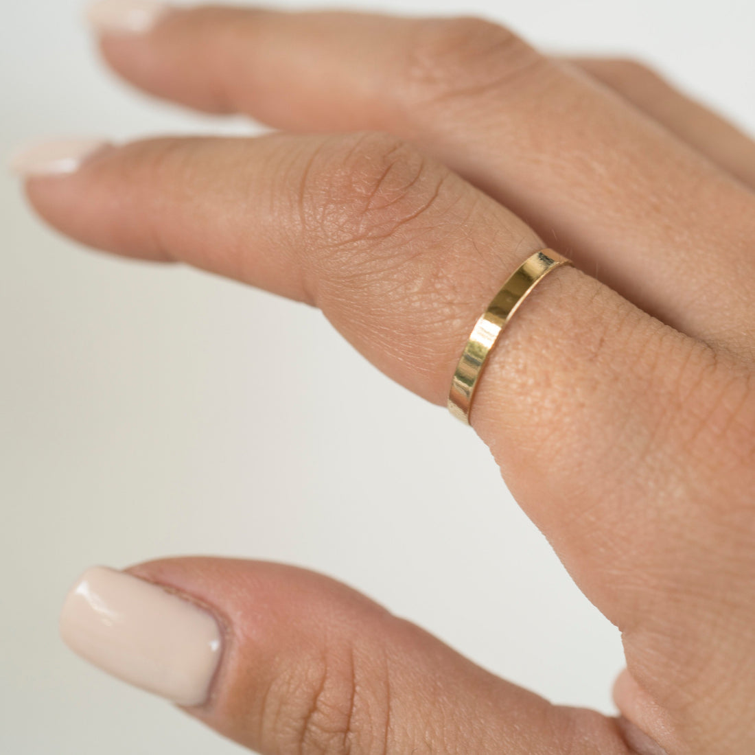 3mm Gold Flat Ring, 14k Gold Filled Ring, Gold Stacker, Gold Band Ring, Delicate Ring, Simple Gold Ring, Womens Gold Ring, Dainty Gold Ring