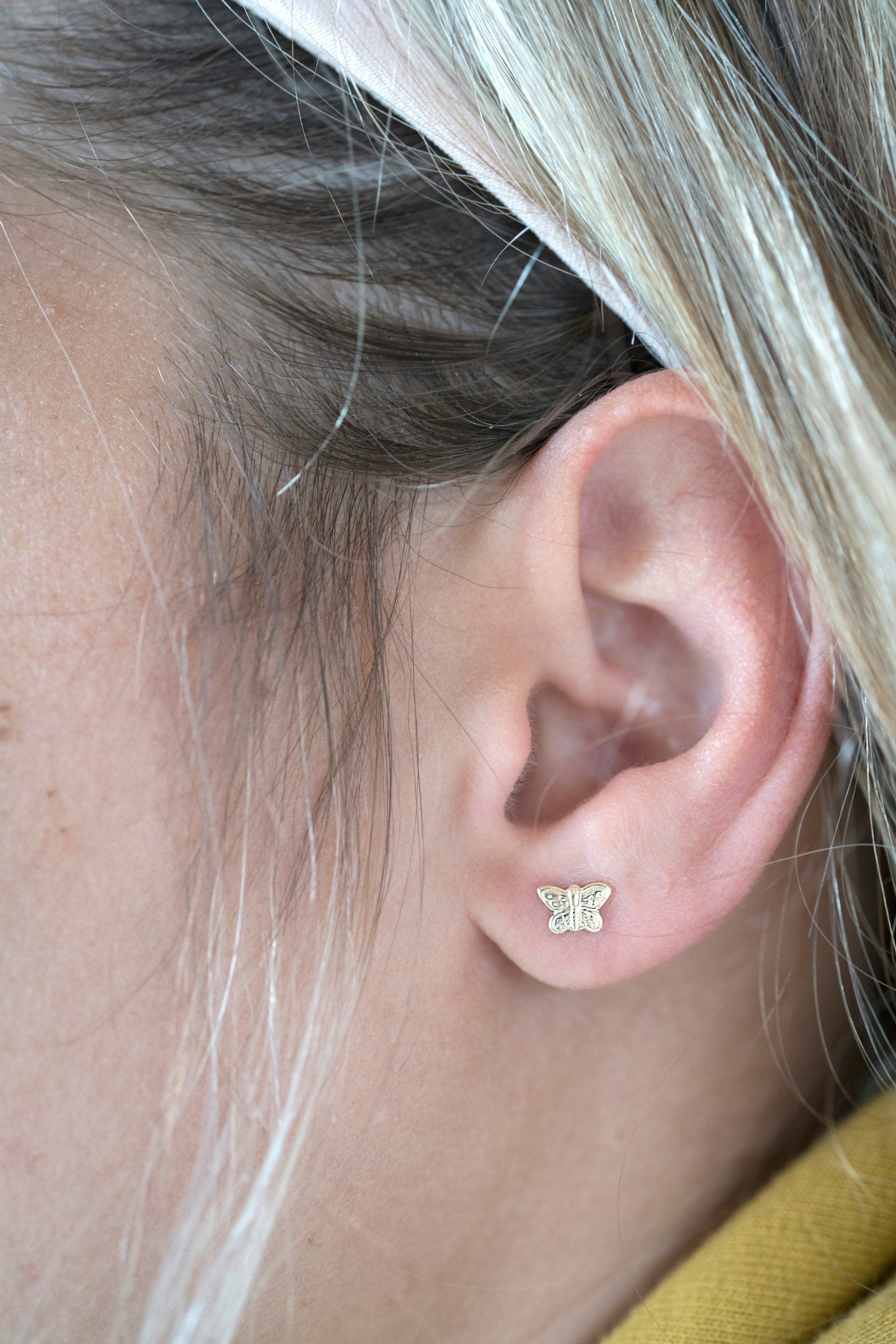 Gold Butterfly Studs, Gold Studs. Cute Gold Studs, Gold Filled Studs, Earrings, Gold Filled Earrings, 14k Gold Studs