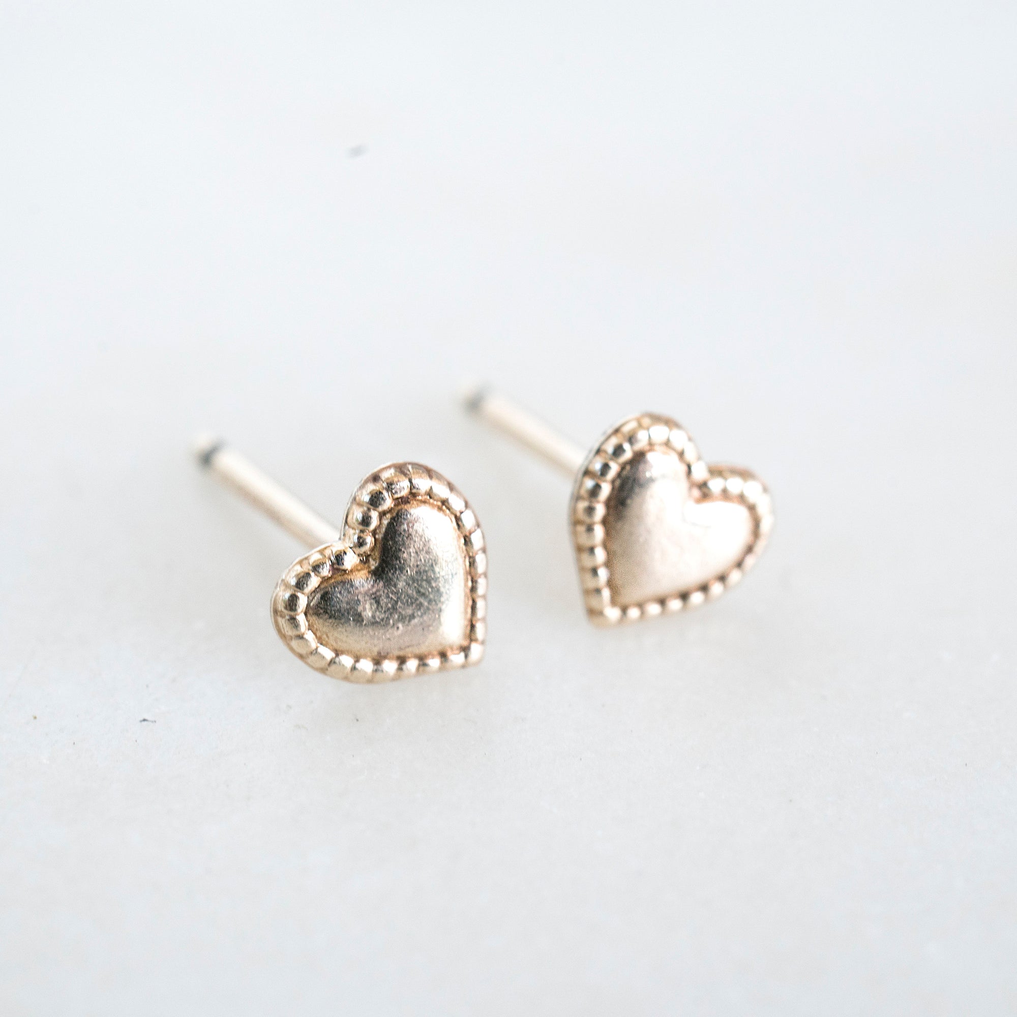 Gold Heart Studs, Gold Filled Heart Studs, Cute Gold Studs, Gold Filled Studs, Earrings, Gold Filled Earrings, 14k Gold Studs