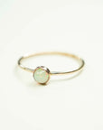 Tiny Gold Opal Ring, Gold Opal Ring, Natural Opal Ring, 3mm Opal Ring, Handmade Opal Ring, Dainty Opal Ring, Gemstone Ring, Simple Opal Ring