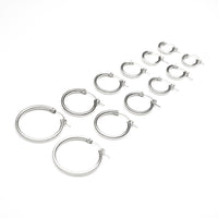 Silver Clasp Hoops