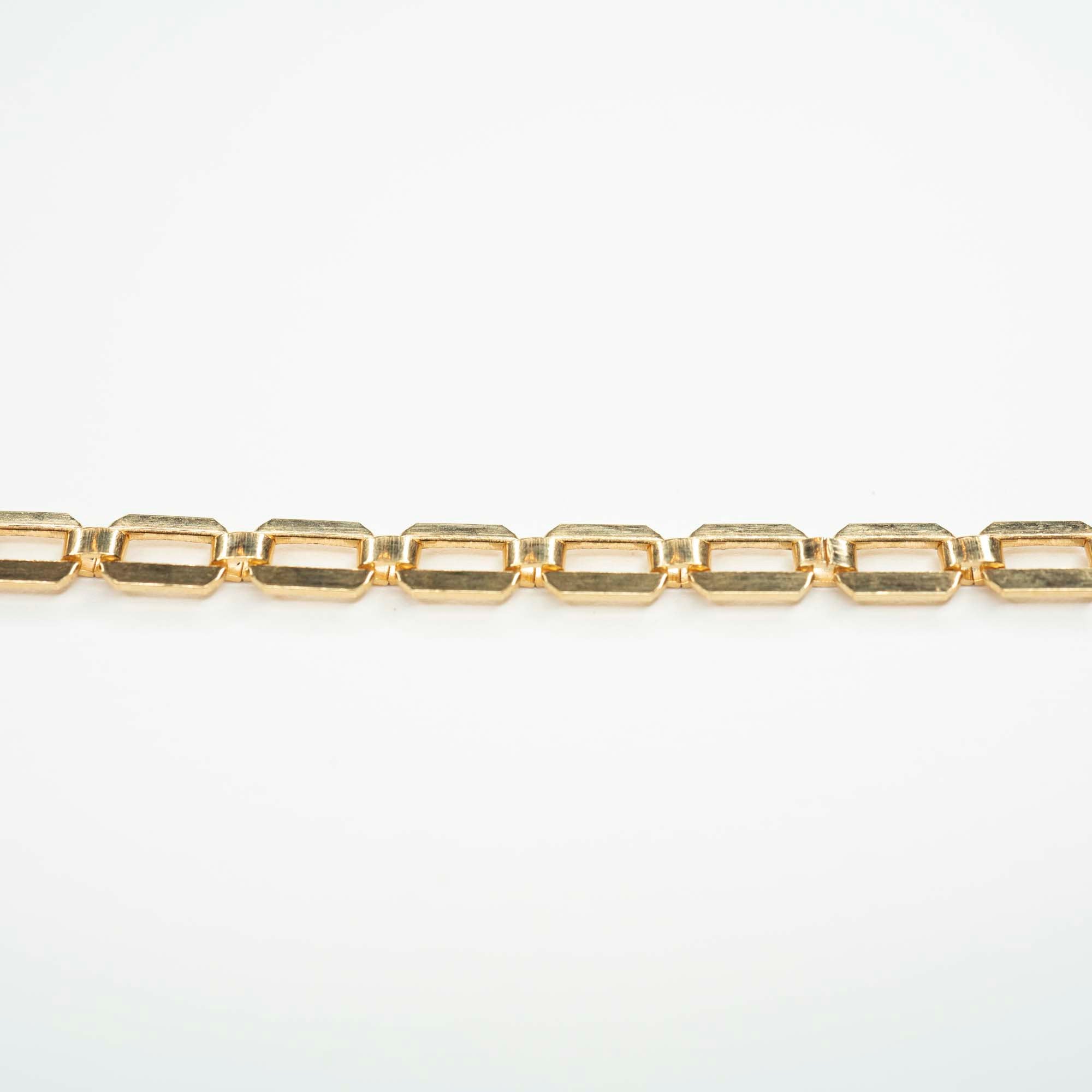 Gold Retro Bracelet, 14k Gold Bracelet, Simple Gold Bracelet, Chain and Link Bracelet, Bracelet, Chain Bracelet, Bold Bracelet, Gold Filled