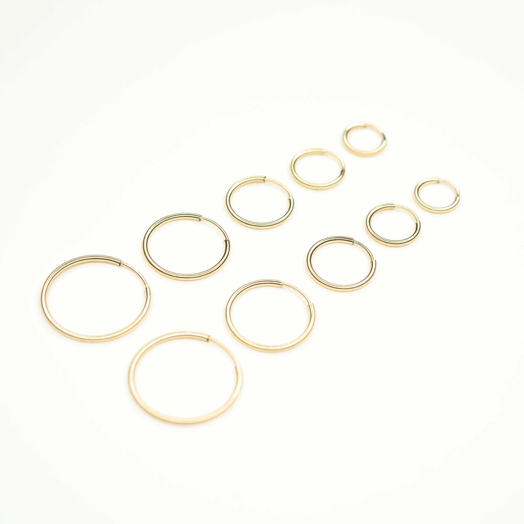 Gold Hoops | Gold Endless Hoops | 14k Gold Hoops | Endless Gold Hoops | 12mm Hoops | Dainty Hoops | Hoop Earrings | Endless Hoop Earrings