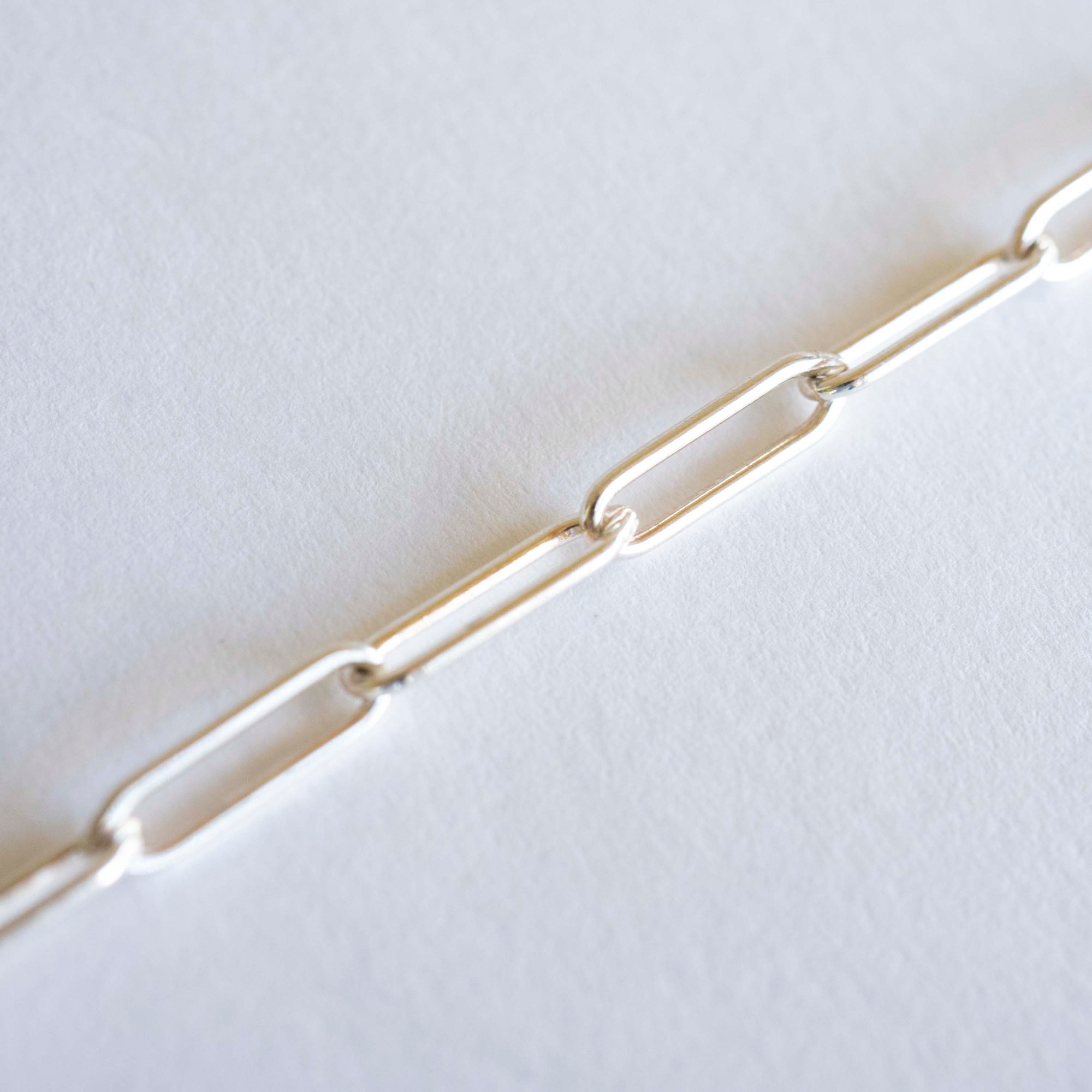 Sterling Silver Rectangle XL Bracelet, Sterling Silver Bracelet, Simple Silver Bracelet, Chain and Link Bracelet, Bracelet, Chain Bracelet