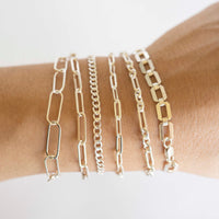 Sterling Silver Rectangle Bracelet, Sterling Silver Bracelet, Simple Silver Bracelet, Chain and Link Bracelet, Bracelet, Chain Bracelet,Gift