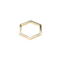 14k Gold Hexagon Ring