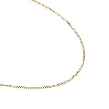 Gold Thin Curb Link Necklace