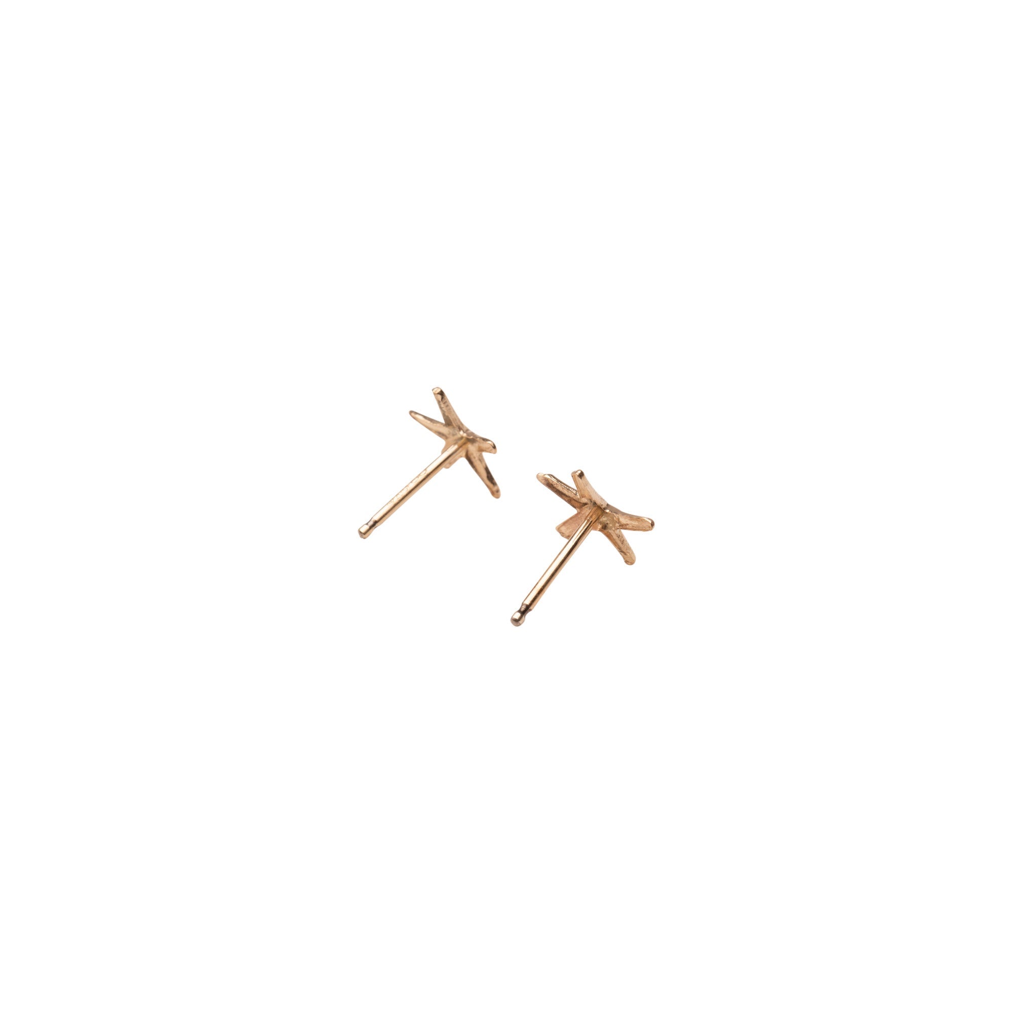 Gold Starfish Stud Earrings