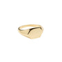 14k Gold Geometric Signet Ring