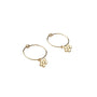 Gold Dainty Flower Hoops