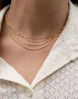 Gold Thin Box Necklace