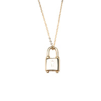 14k Keyhole Lock Necklace