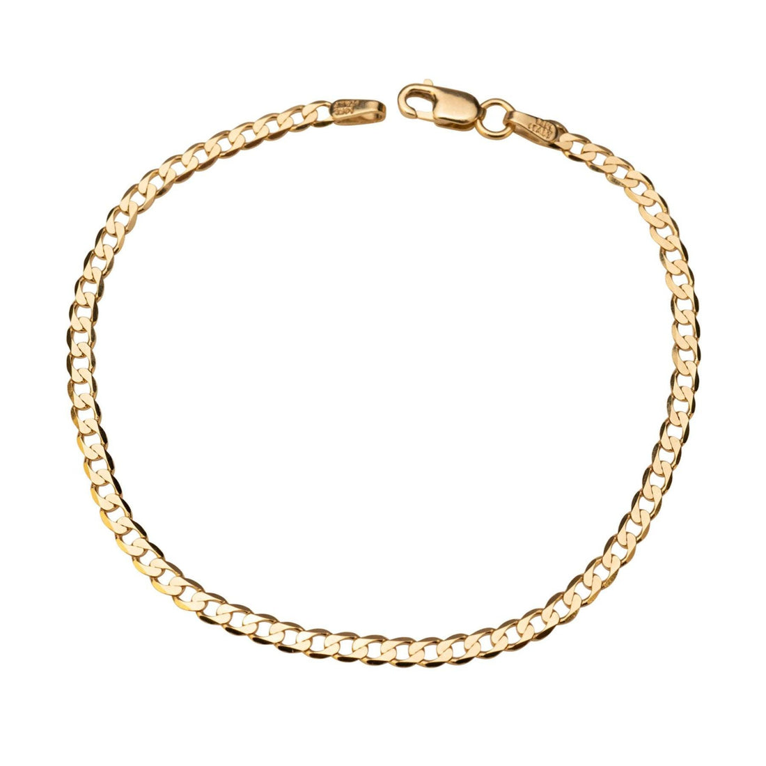 14k Solid Gold Curb Link Bracelet, 14k Gold Bracelet, Simple 14k Bracelet, Miami Link Bracelet, Bracelet, Chain Bracelet, Holiday Gift