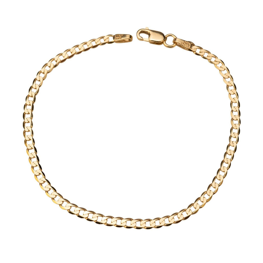 14k Gold Men's Two-Tone Polished Link Bracelet 8.25