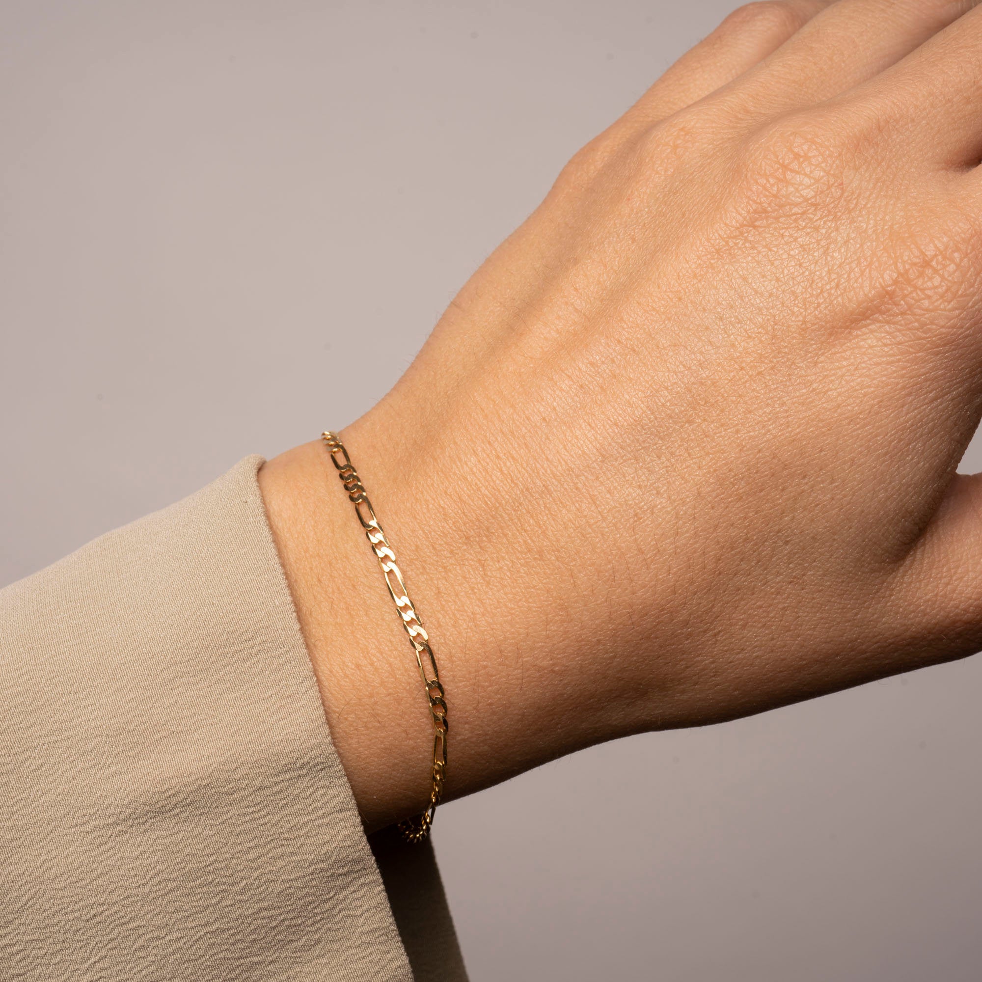 14k Gold Figaro Bracelet RG