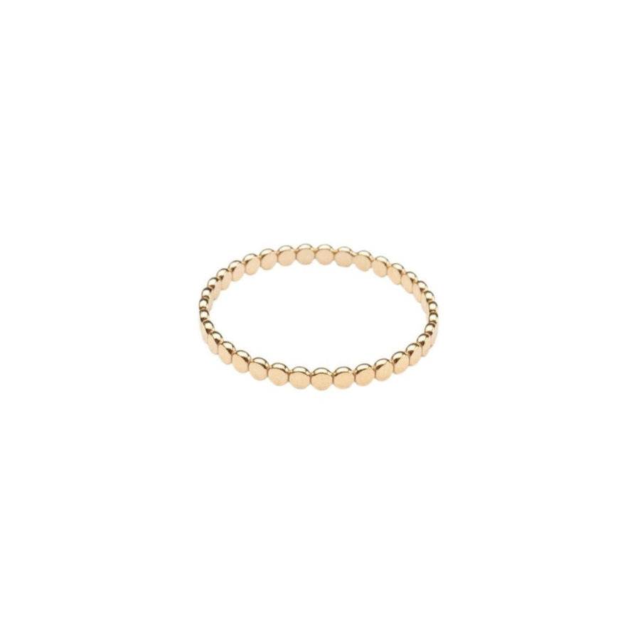Gold Flat Beaded Ring