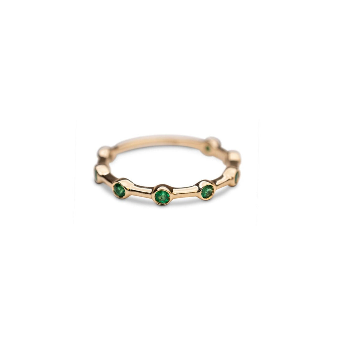 14k Emerald Leo Ring