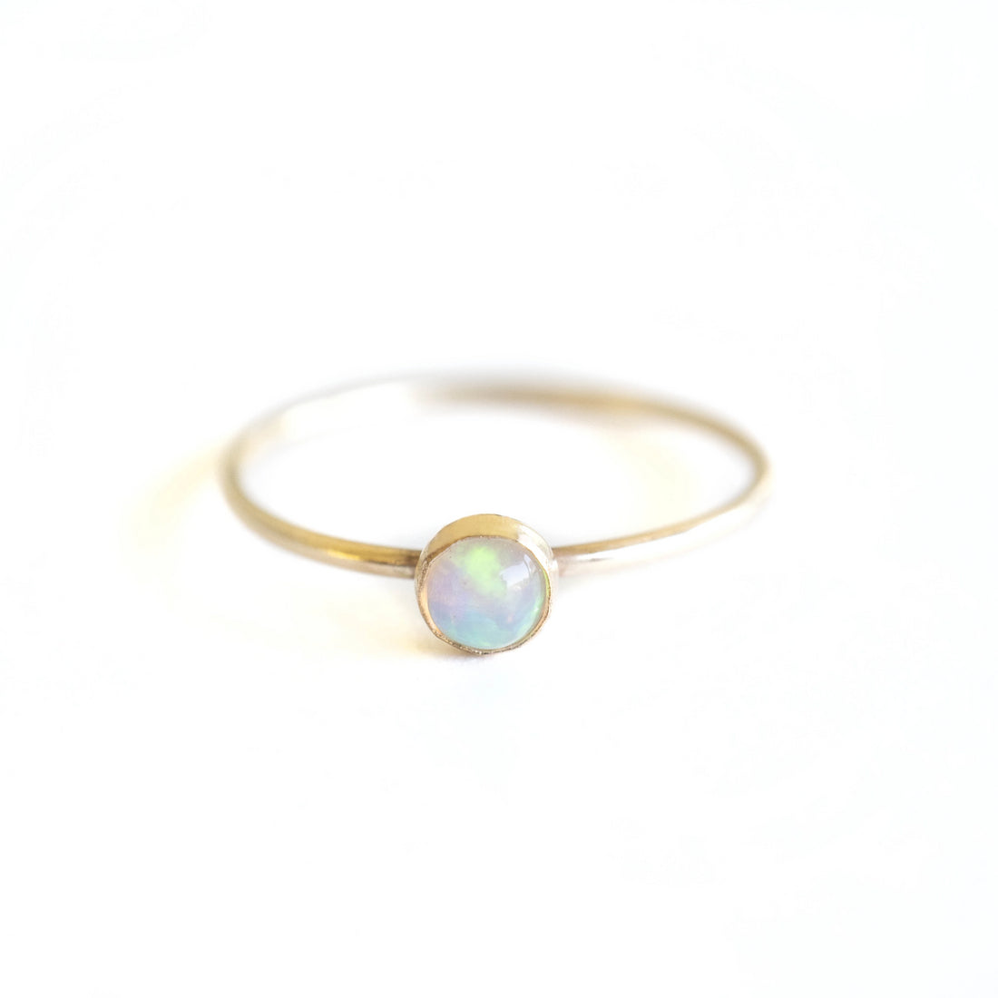 Gold Little Natural Opal Ring