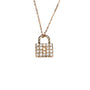 14k Diamond Padlock Necklace