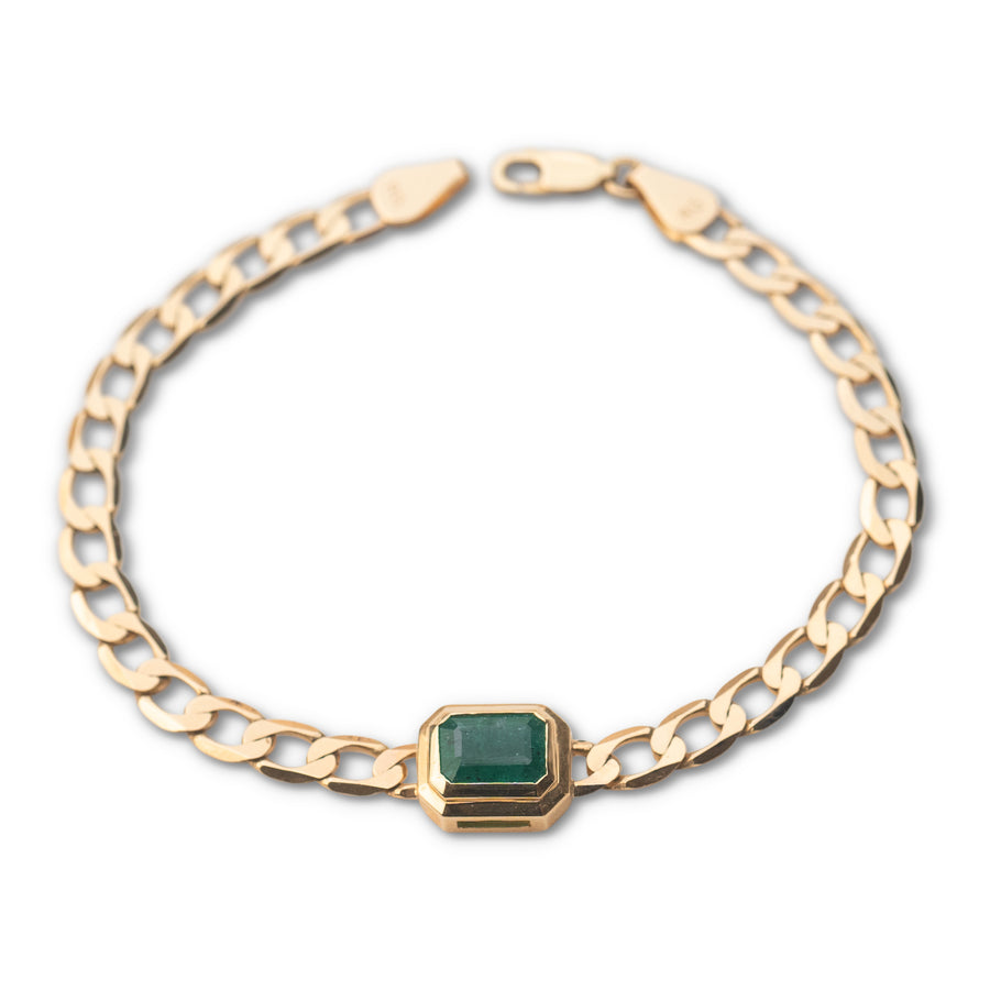 14k Emerald Neptune Bracelet