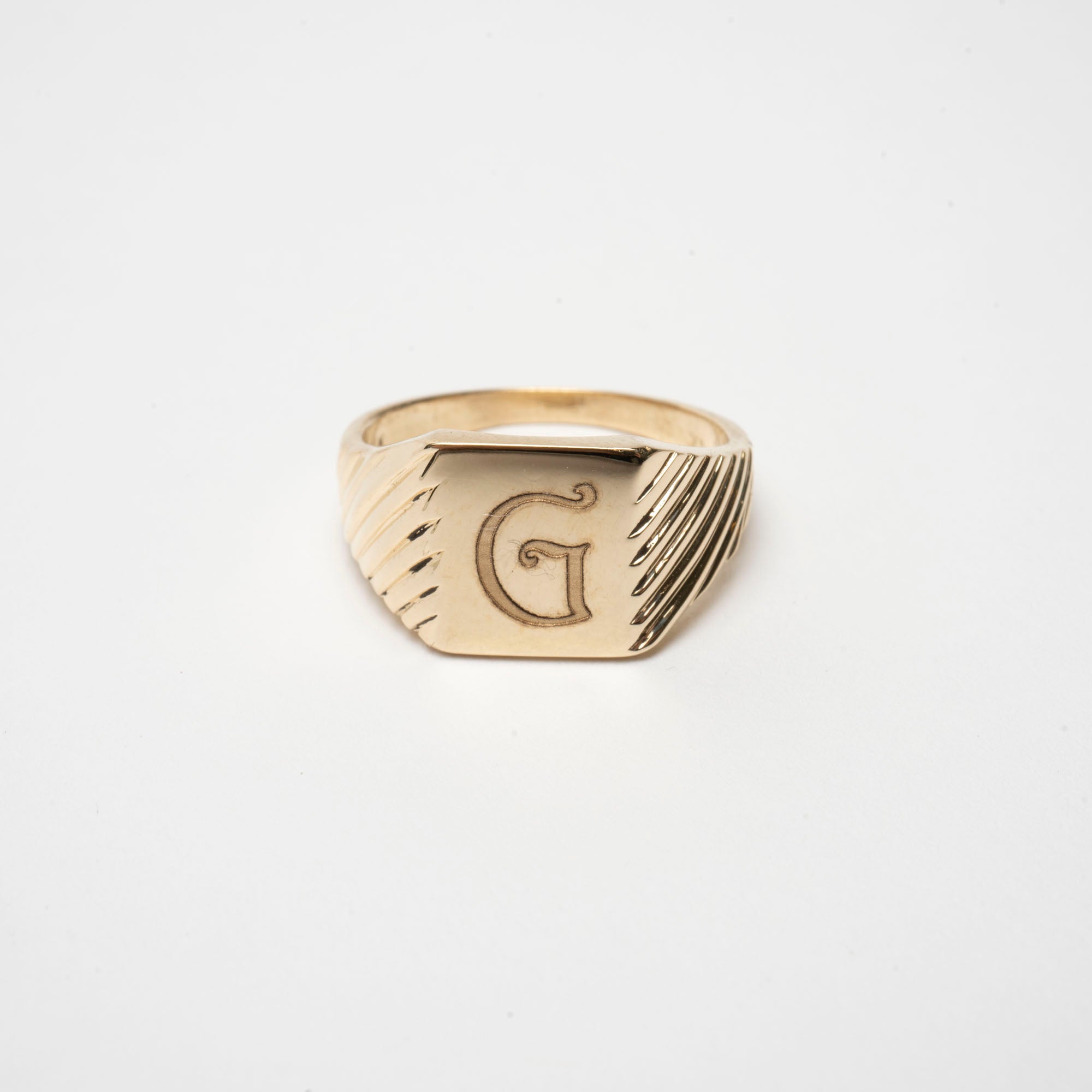 14k Square Signet Ring