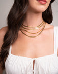 Gold Herringbone Necklace | 5mm