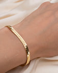 Gold 5mm Herringbone Bracelet