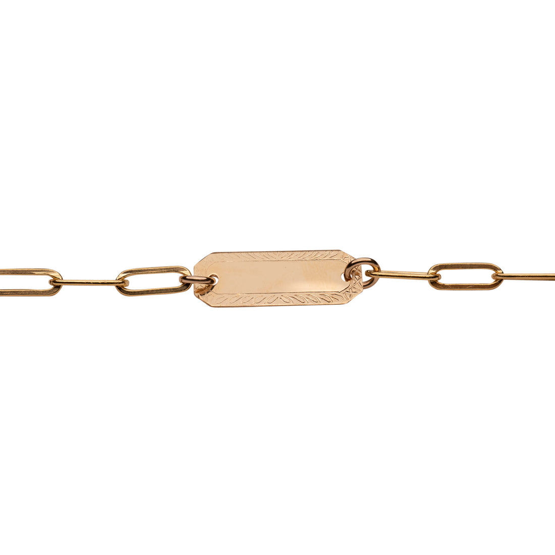 Gold Rectangle ID Bracelet