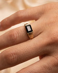 Black Onyx Pyramid Ring - Fine Jewelry