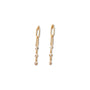 14k Paperclip Diamond Drop Earrings .31 CTW