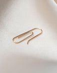 14k Gold Paperclip Earrings