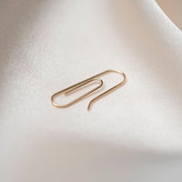 14k Gold Paperclip Earrings