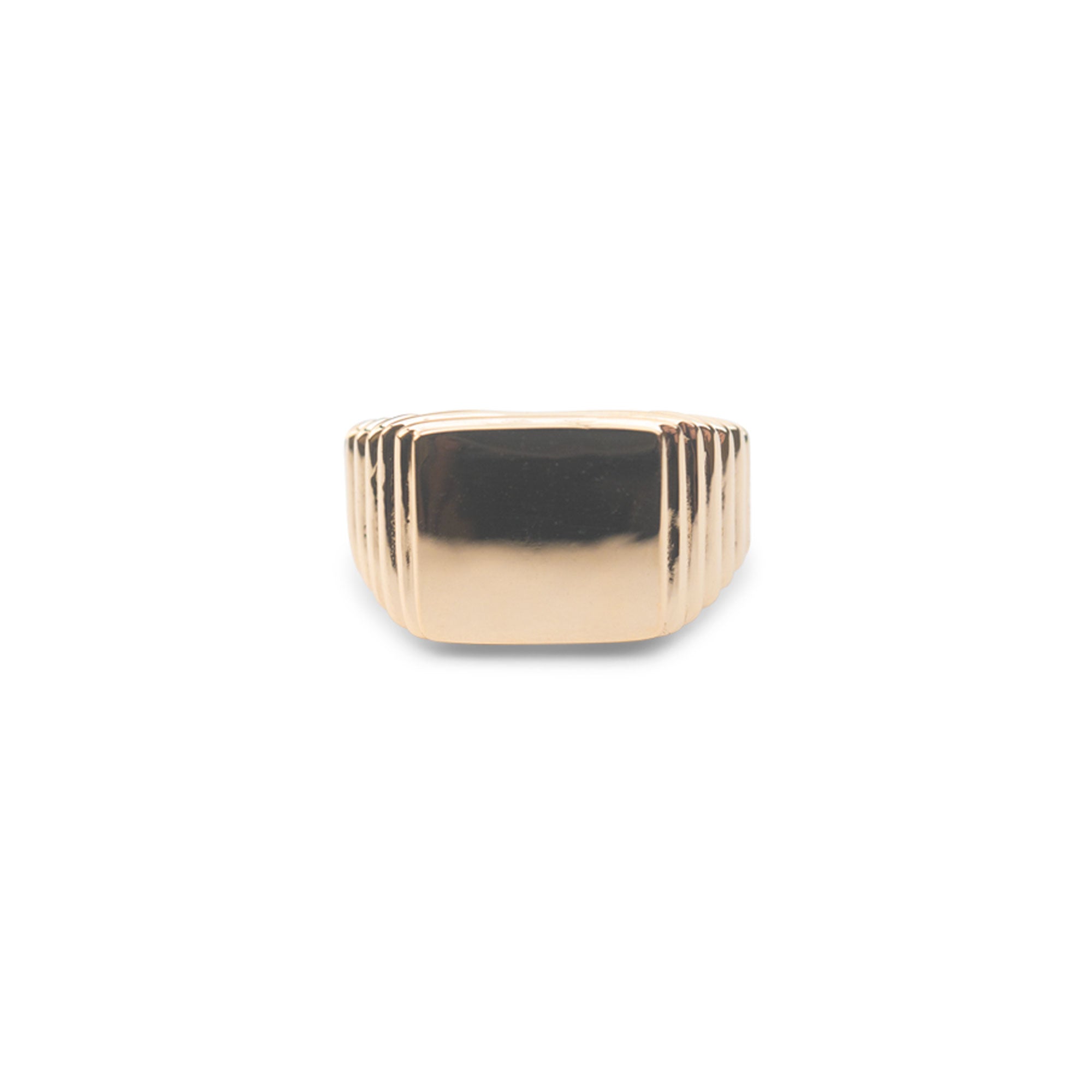 14k Pyramid Signet Ring