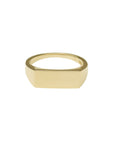 14k Gold Rectangle Signet Ring