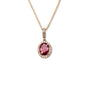 14k Oval Ruby Necklace