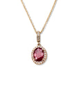 14k Oval Ruby Necklace