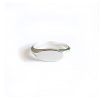 Silver Little Oval Signet Ring