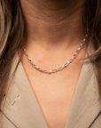 Silver Rollo Necklace