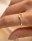 14k Diamond Snake Ring