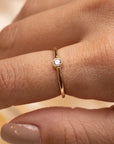 14k Diamond Solitaire Ring