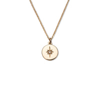 14k Starburst Diamond Necklace