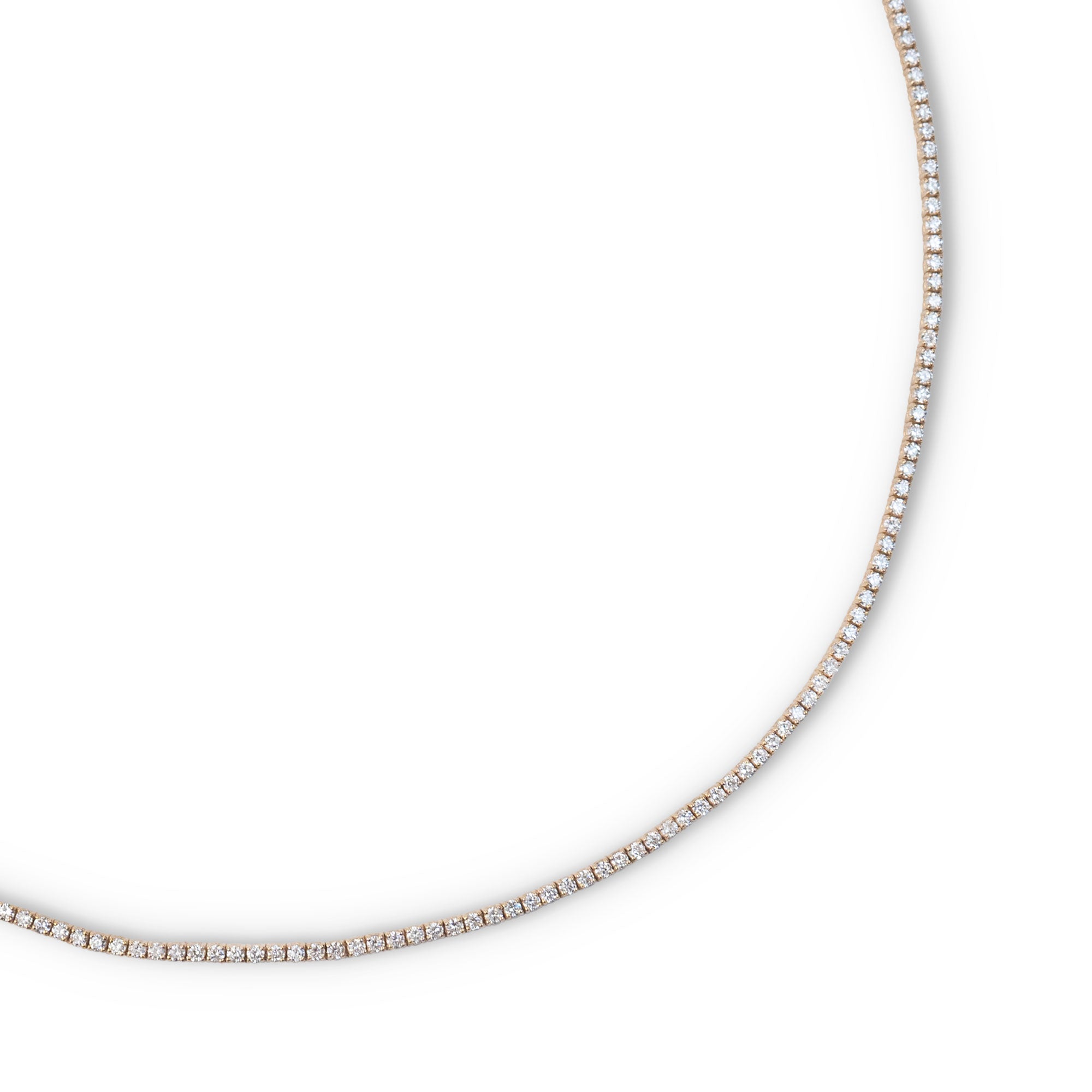 14k Diamond Tennis Necklace | 4 CTW