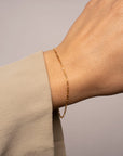 Gold Thin Box Bracelet