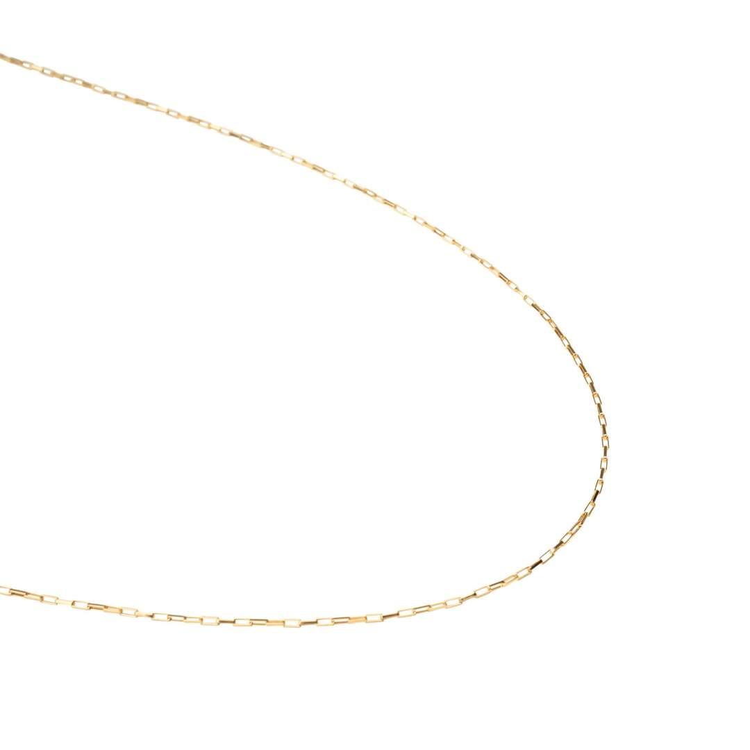 Gold Initial Rectangle Necklace