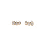 14k Triple Diamond Studs