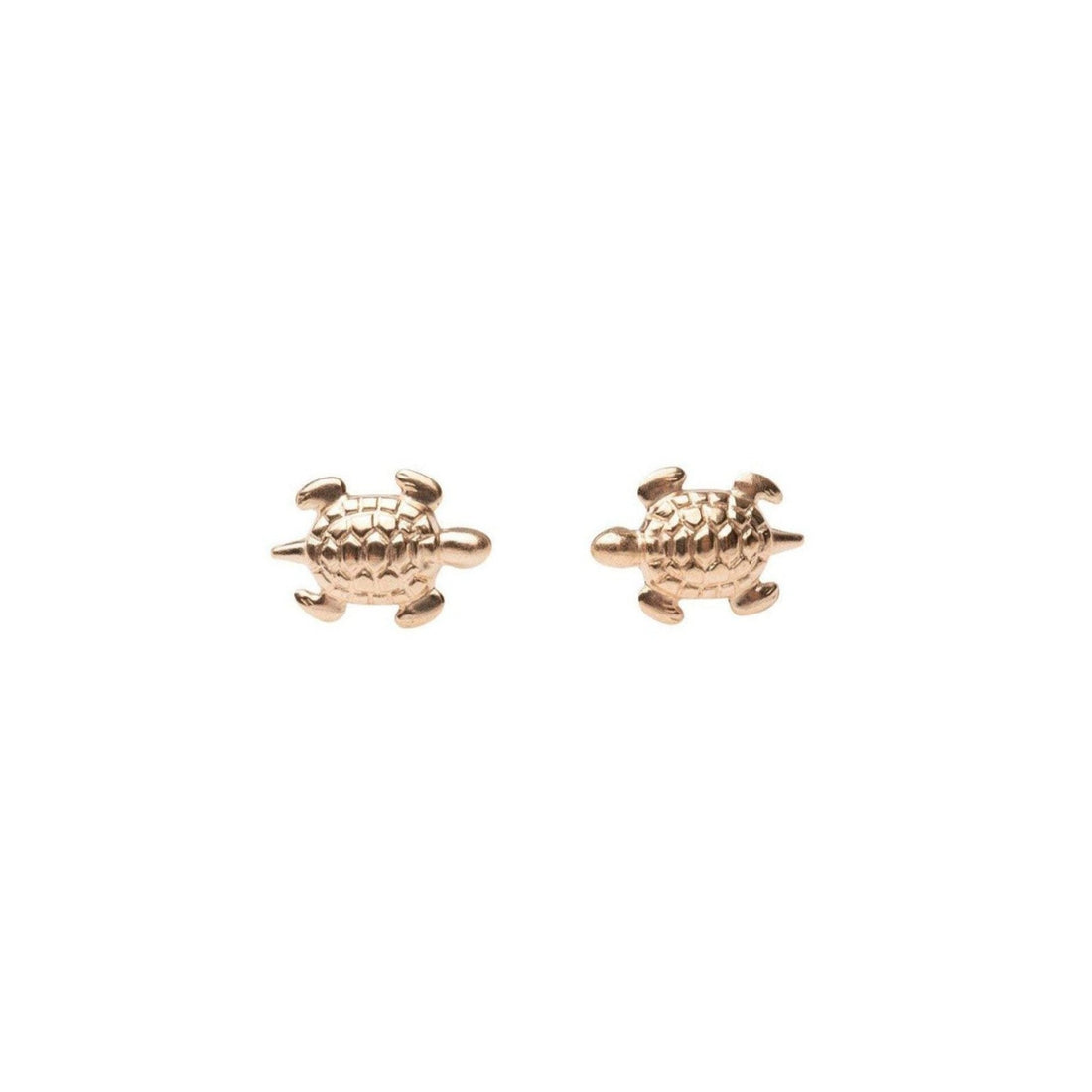 Gold Turtle Stud Earrings